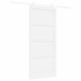 Sliding Door ORKDAL White 93 x 211 cm Solid Pine Wood 3333433