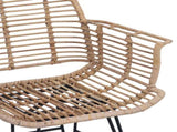 Dining Chair 2 pcs Rattan and Iron Natural 57 x 55 x 85 cm 42011558