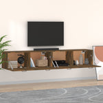 Wall Cabinets 2 pcs Smoked Oak 100x36.5x35 cm Engineered Wood 3115673