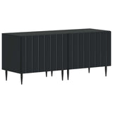 5 Piece LED TV Cabinet Black Engineered Wood 3416514