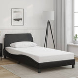 Bed Frame "Dover" Black 100x190 cm Faux Leather 373269