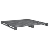 Bed Frame without Mattress Grey 200x200 cm Solid Wood Pine 3281567