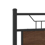 Bed Frame without Mattress Brown Oak 120x200 cm Engineered Wood 4106996
