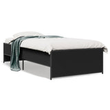 Bed Frame without Mattress Black 100x200 cm 845236