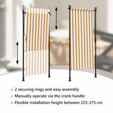Outdoor Roller Blind Orange and White 100x270 cm Fabric&Steel 368768