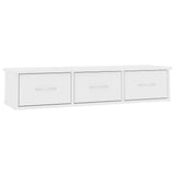 800594 Wall-mounted Drawer Shelf White 88x26x18,5 cm Engineered Wood