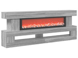 Electric Fireplace Grey Sonoma 150 x 21 x 77 cm Engineered wood 8020837