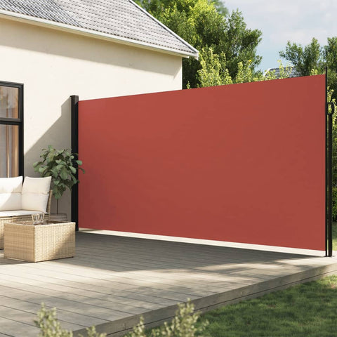 ZNTS Retractable Side Awning Terracotta 200x500 cm 4004468