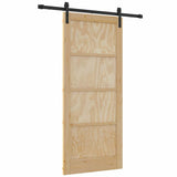 Sliding Door Brown 86 x 198.5 cm Solid Pine Wood 3333286