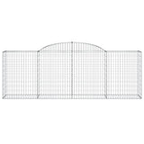 Arched Gabion Baskets 11 pcs 300x50x100/120 cm Galvanised Iron 3146710