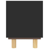 TV Cabinet Black 105x30x40 cm Solid Wood Pine&Natural Rattan 345616