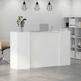 Reception Desk White 180x50x103.5 cm Engineered Wood 3324169