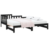 Pull-out Day Bed without Mattress Black 2x cm 820745