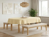 Table Cloth 5 pcs Oval Cream White 130 x 180 cm Polyester 42040272
