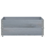 Pallet Collars 2 pcs Grey 100x100 cm Solid Wood Pine 4010291