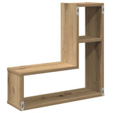 Wall Cube Shelves 2 pcs Artisan Oak 50x15x50 cm Engineered Wood 856605