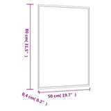 Wall Mirror 50x80 cm Glass Rectangle 350450