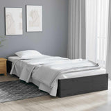 Bed Frame without Mattress Grey Solid Wood 75x190 cm Small Single Small Single 820064