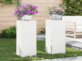 Plant Stand 2 pcs White 24 x 24 x 75 cm Steel 865821