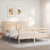 Bed Frame without Mattress King Size Solid Wood 3194056