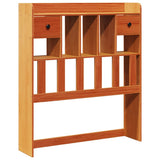 Headboard with Storage Wax Brown 75 cm Solid Wood Pine 855528