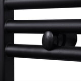 Black Bathroom Central Heating Towel Rail Radiator Curve 480x480mm 141912