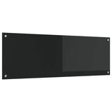 Kitchen Backsplash Black 120 x 40 cm Tempered Glass 42001301