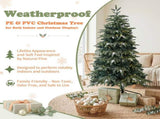 6FT Green Ice Crystal Christmas Tree, PVC & PE, 763 Tips, 3-Section Auto Tree, 260 LEDs 45470089