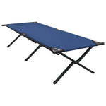 Folding Camping Bed Folding Manual Blue Oxford fabric 42003192