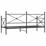 Day Bed without Mattress Black 75x190 cm Steel 4104665