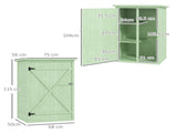 Wooden Small Shed, Garden Storage Shed with Shelves and Bolt Latch, 75L x 56W x115H cm, Green T3398P315348