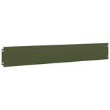 Lawn Edgings 10 pcs Olive Green 15x103 cm Cold-rolled Steel 860145