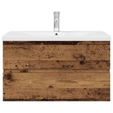 Sink Cabinet with Built-in Basin and Faucet Old Wood 3328933
