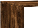 Room Divider Bookcase 4-Tier Smoked Oak 143.5x29x143.5 cm Engineered Wood 857998