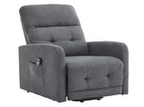 Electric Riser Recliner Chair for Elderly, Dark Grey Fabric Lift & Recline Armchair with Adjustable 02012291