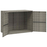 Garden Storage Cabinet Grey 100x55.5x80 cm Poly Rattan 319869