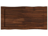Live Edge Table Top 90 x 60 x 3.5 cm Rectangular Dark Brown 938614