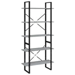 5-Tier Book Cabinet Grey Sonoma 80x30x175 cm Engineered Wood 3114017
