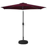 Garden Parasol with LED Lights and Base 270 x 270 cm Polyester 42036262