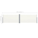 ZNTS Retractable Side Awning 160x600 cm Cream 42179