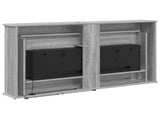 Fireplace with LED Strip Grey Sonoma 130 x 20 x 69.5 cm 8021092