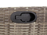 5 Piece Garden Dining Set with Cushions Grey Poly Rattan 3213485