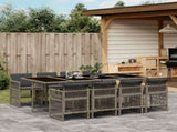 Garden Dining Set Grey and black 3210920