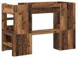 Loft Bed Frame with Desk Old Wood 75 x 190 cm Engineered Wood 3410433