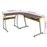 Corner Desk Brown Engineered Wood 375955