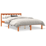 Bed Frame without Mattress Wax Brown 140x200 cm Solid Wood Pine 844809