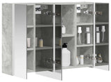 Bathroom Mirror Cabinet Concrete Grey 63.5 x 15.5 x 60.5 cm 889250