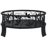 Fire Pit with Poker 50 cm XXL Steel 360063