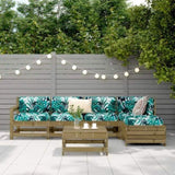 ZNTS 6 Piece Garden Sofa Set Impregnated Wood Pine 3250963