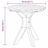 Side Table Brown 55 x 55 x 51 cm Solid Teak Wood 42006358